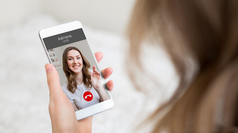 women in facetime call