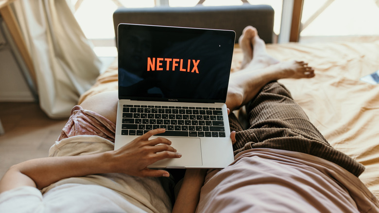 Netflix on a laptop