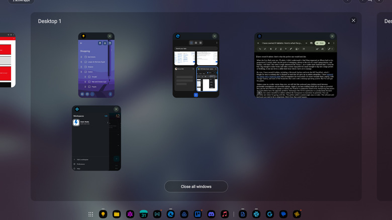 Samsung DeX desktop mode in Samsung One UI 8