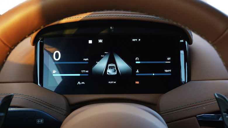 Aston Martin DB12 Volante Apple CarPlay Ultra gauge cluster