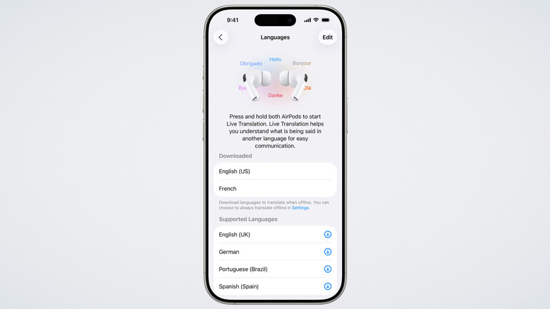 Live Translation with AirPods feature seen on iPhone