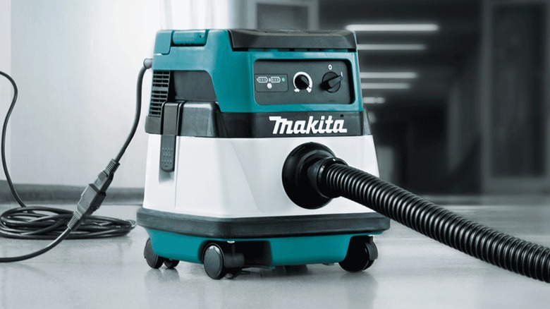 Close up of Makita dust extractor