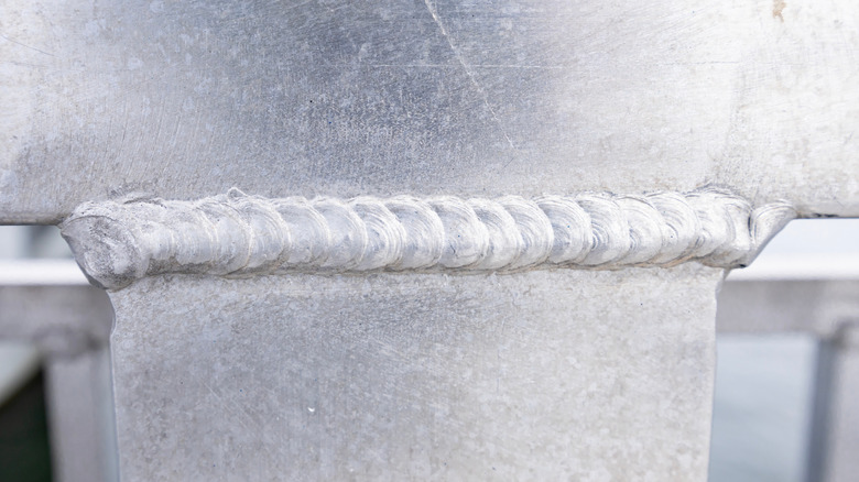 A well-executed aluminum weld
