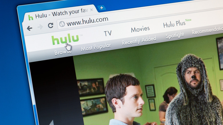 PC screenshot of Hulu in web browser 