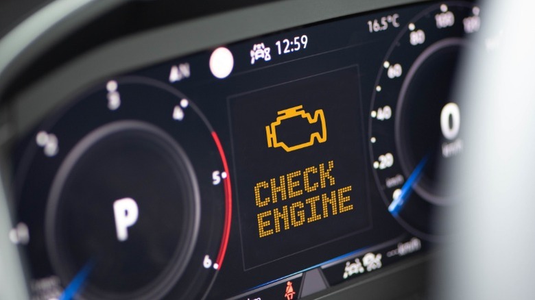A car's check engine light