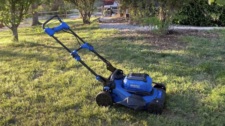 Kobalt Gen4 40v Electric Lawn Mower on grass