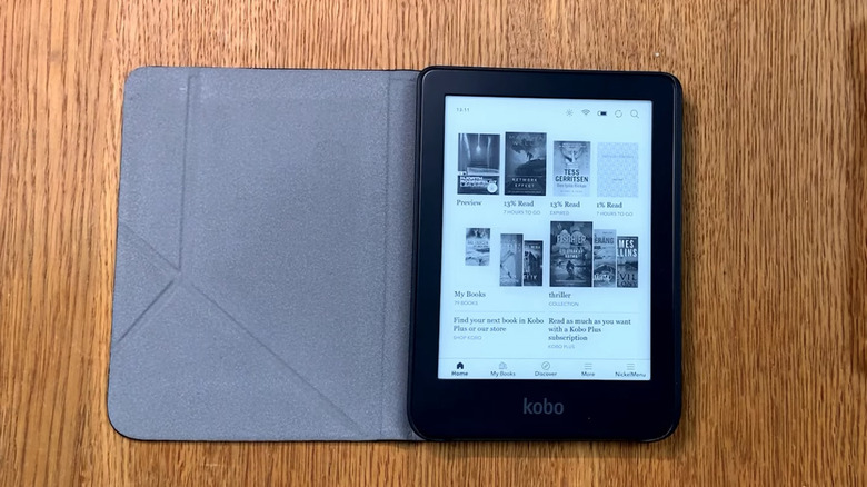 Kobo e-reader on desk