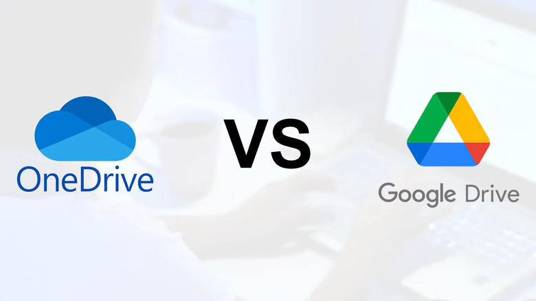 OneDrive and Google Drive logos with white background