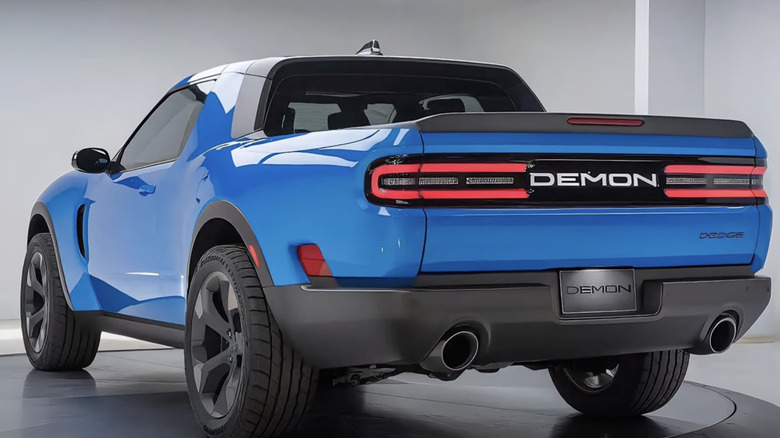 Rear view of the alleged Dodge Demon pickup
