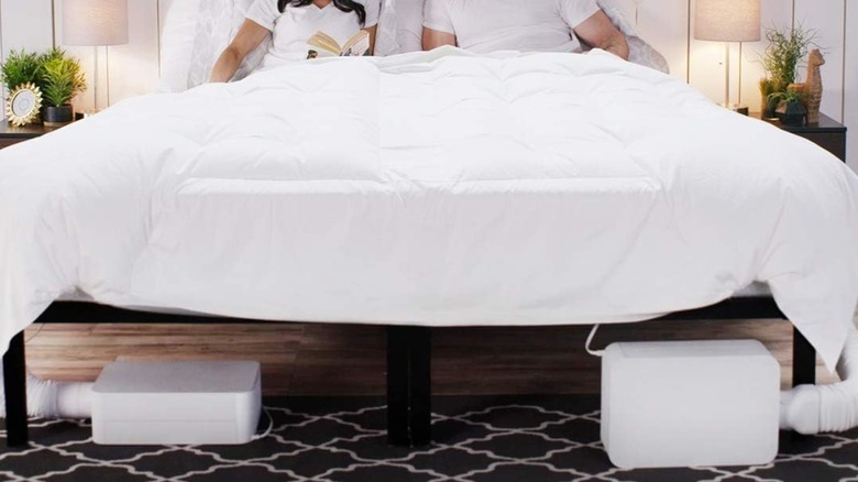 Couple with bed using BedJet
