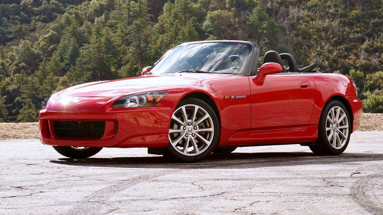 2006 Honda S2000 parked in the mountains