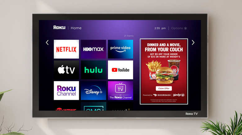 Roku TV in a living room