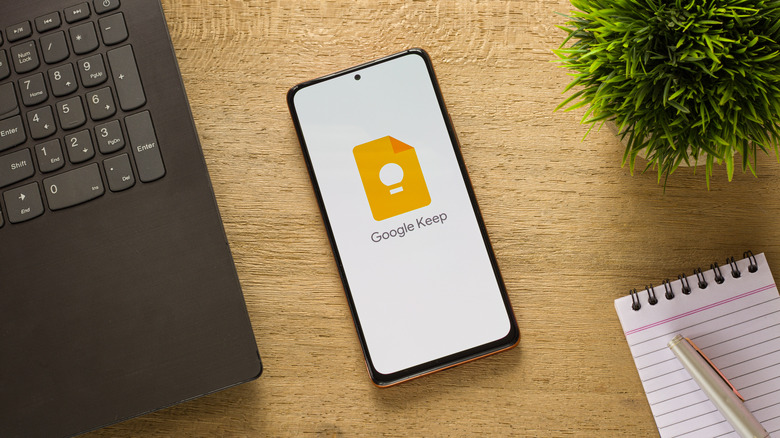 Google Keep smartphone app