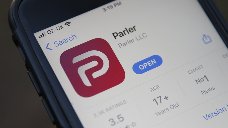 Parler app on phone