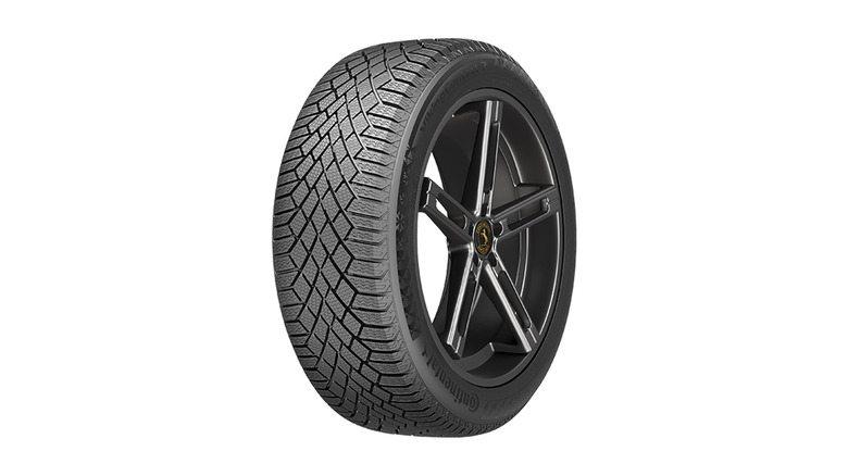A close up image of the Continental VikingContact 7 tire
