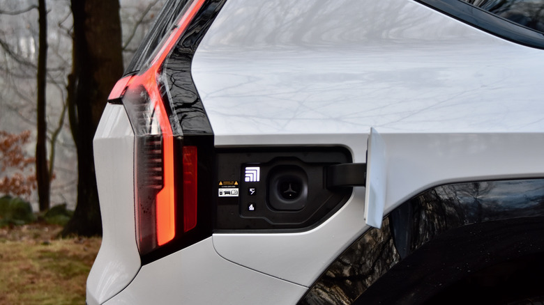 2026 Kia EV9 charge port.