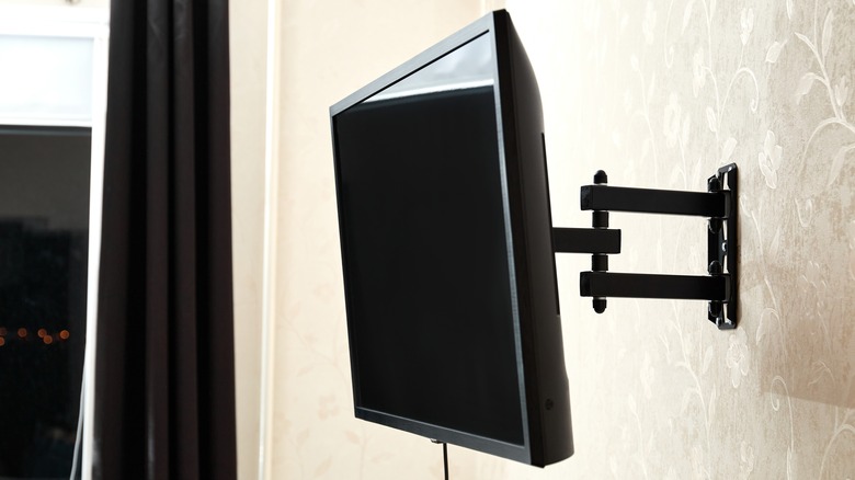 Small TV on wall