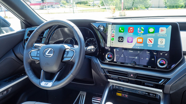 2025 Lexus TX 500h dashboard and steering wheel