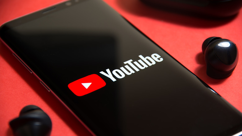 phone with YouTube logo