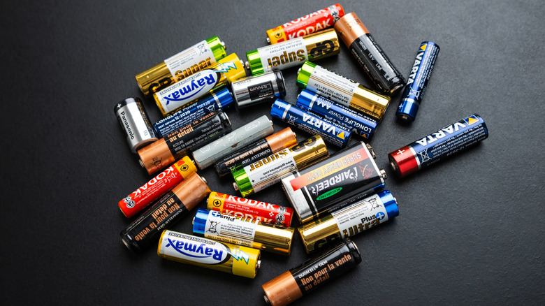Several different types of batteries