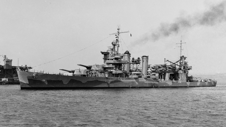 The USS Quincy at sea