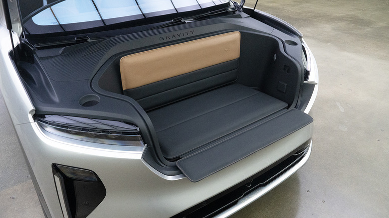 Lucid Gravity front trunk sofa seat