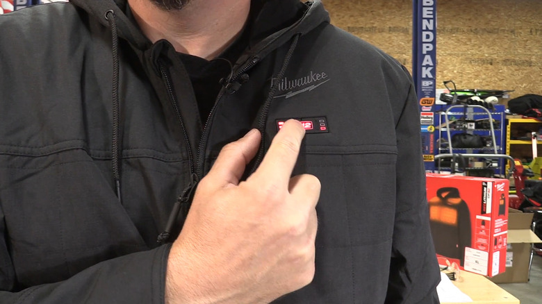 A close up of the Milwaukee M12 heated jacket