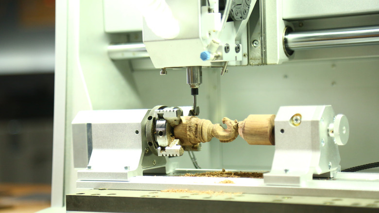 Makera Carvera Air creating a chess piece