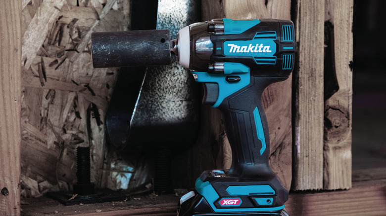 Makita impact driver on work site