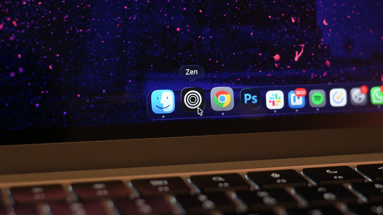 Zen Browser icon next to Google Chrome