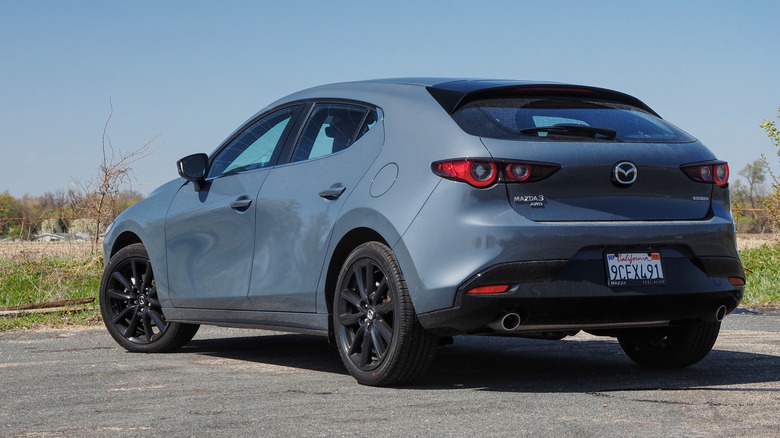 2023 Mazda3 2.5 S Carbon Edition rear 3/4s
