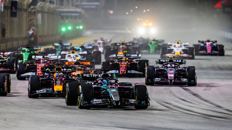 Start of Formula 1 race during 2025 season