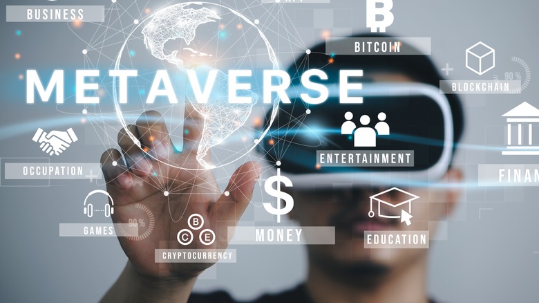 AR headset metaverse illustration