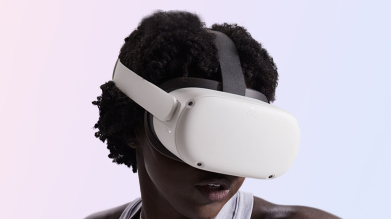 Person wearing quest 2 headset
