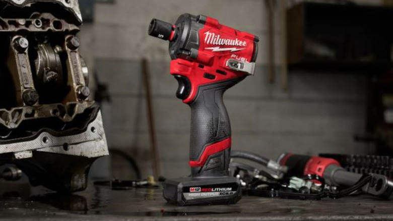 The M12 FUEL 12V Lithium-Ion Brushless Cordless Stubby 3/8 in. Impact Wrench