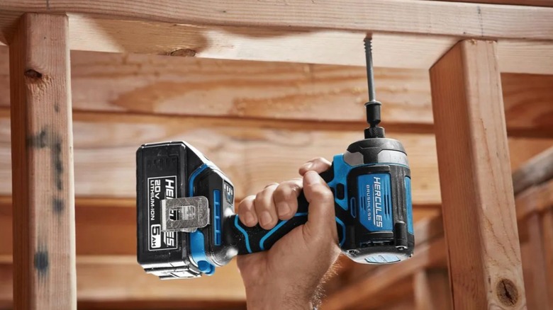 Hercules 20V 3-Speed ¼-inch Impact Driver in use