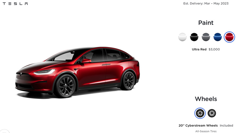 red Tesla Model X