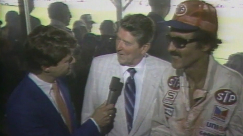 Ronald Reagan being interviewed