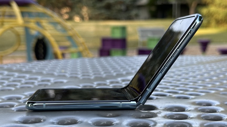 Razr Plus on a table