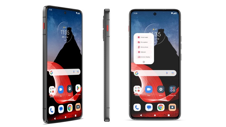 The front fascia of the Motorola ThinkPhone.