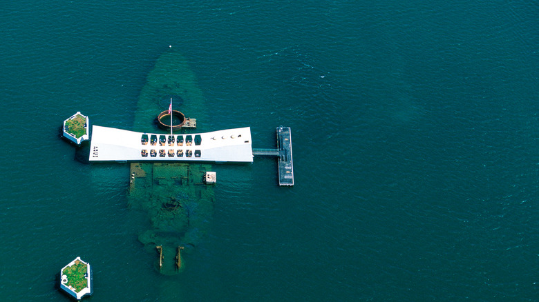 USS Arizona from above