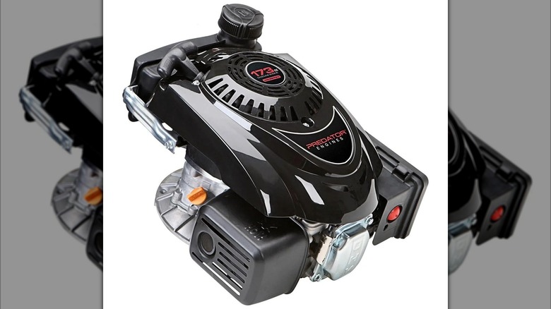 The 5.5-hp Predator vertical-shaft lawn mower engine.