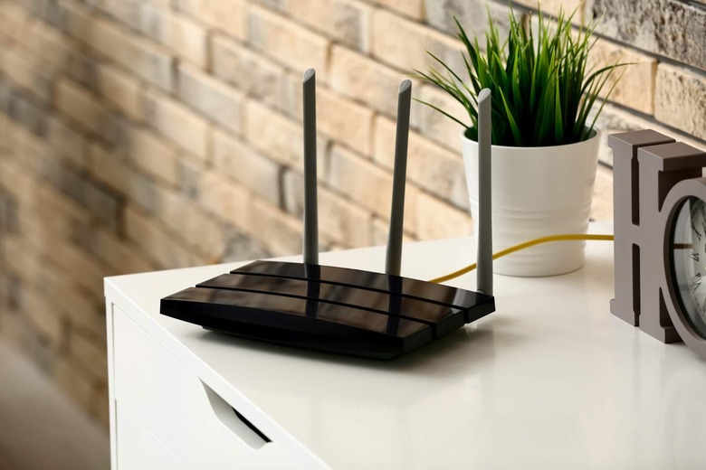 A router placed on a desk