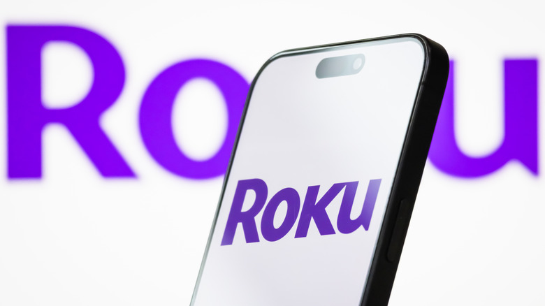 Roku logo on a smartphone
