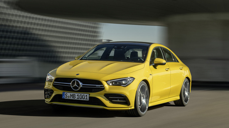 Mercedes AMG CLA 35 front 3/4 view