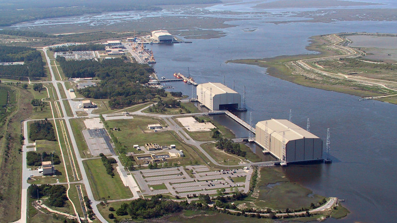 Aerial photograph of Naval Submarine Base Kings Bay