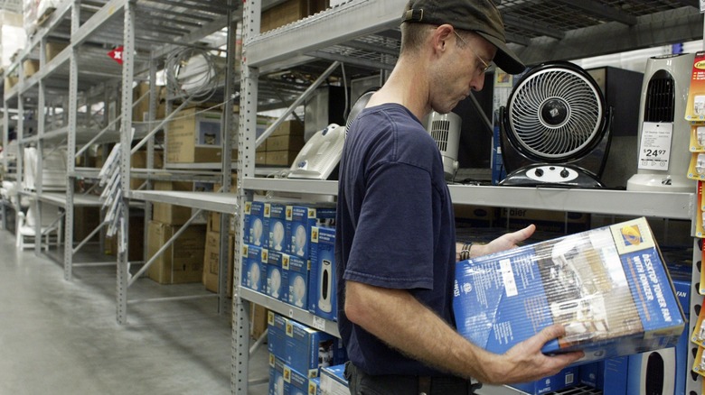 Person shopping at Lowe's