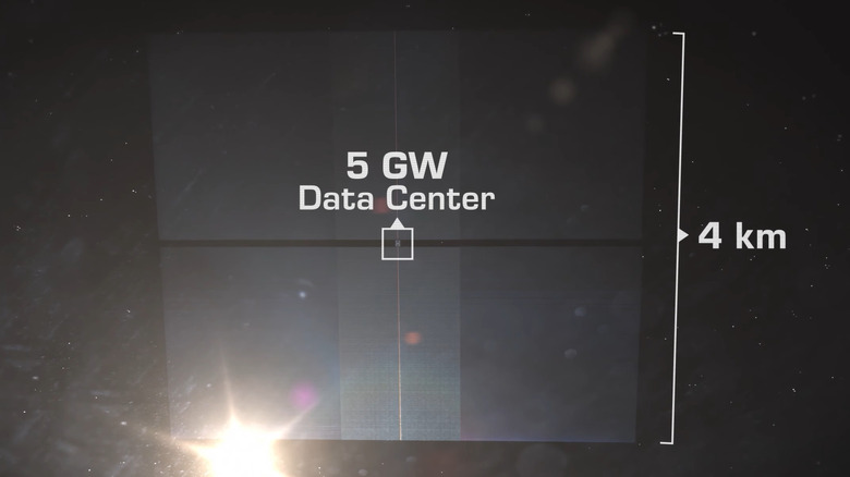 Starcloud's planned data center with solar panel array