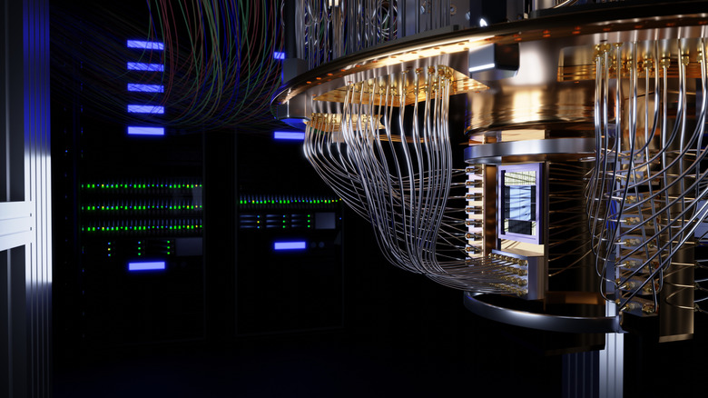 3D rendering of a quantum computer.