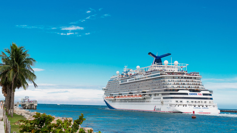 Carnival Horizon cruise ship off the coast of Miami
